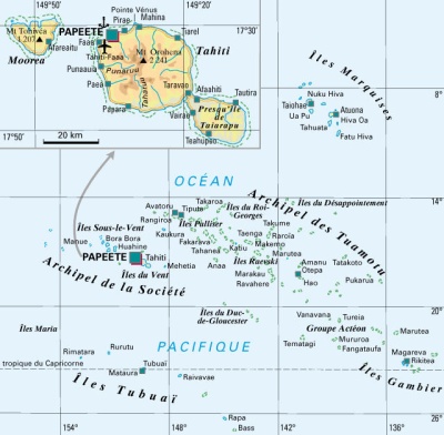 carte de la polynesie française